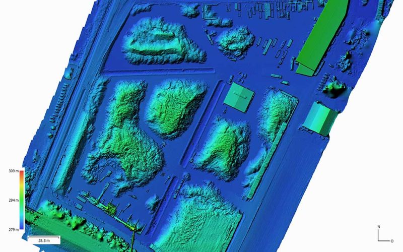 Digitales Höhenmodell, Drohne, DJI, Zenmuse P1, Volumenvermessung